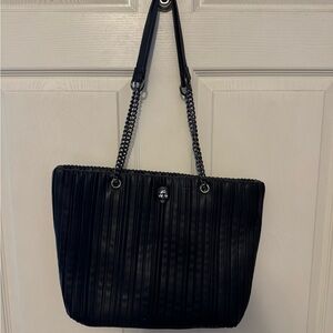 RARE Betsey Johnson Black Quilted Skull Bag